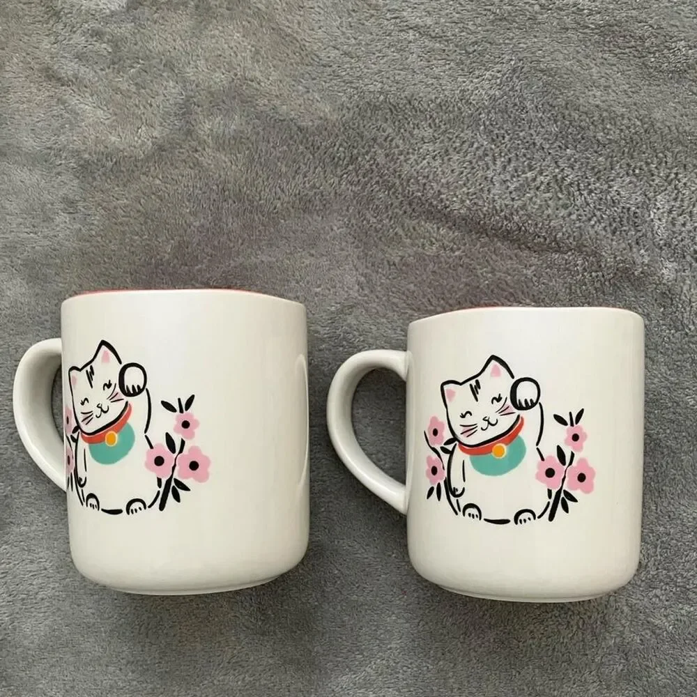 16 oz. Lucky Cat (Maneki Neko) Mugs